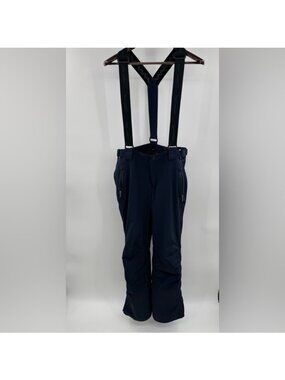 Toni Sailer Ski Salopettes Men’s EU 52 Navy Insulated Snow Pants Bibs Suspenders